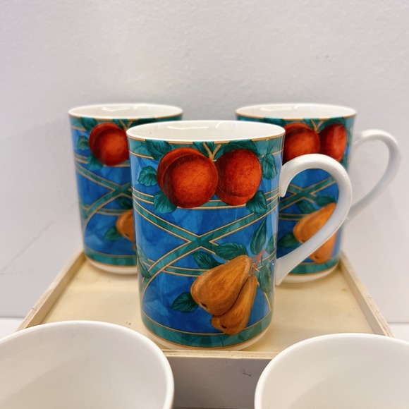 Victoria & Beale Forbidden Fruit Fine Porcelain Mugs (3) , Cup (7) Lot Of 10 Pcs - Picture 5 of 8